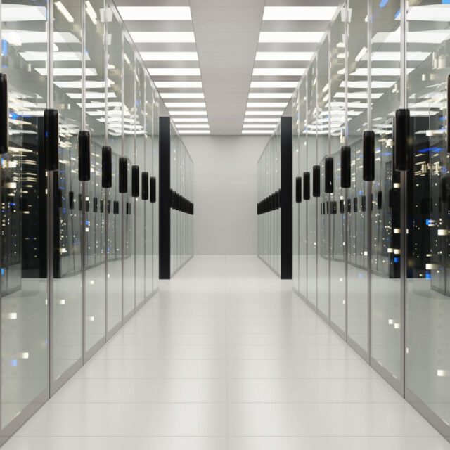 cloud data center 3d rendering